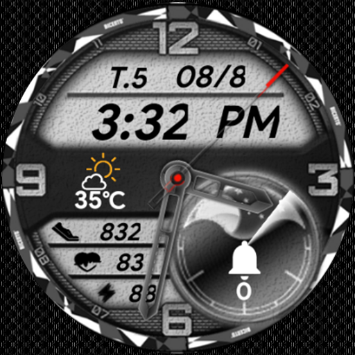 N-SPORT 523 Real-time Weather Luxury Hybrid Watch Face for Samsung & Wear OS