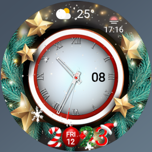N-SPORT 673 Merrychristmas analog Watch Face for Samsung & Wear OS