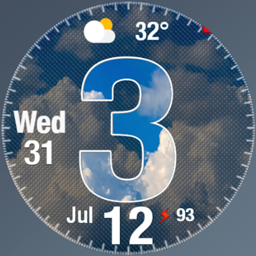 N-SPORT 628 Real-time Weather Luxury Digital Watch Face for Samsung & Wear OS