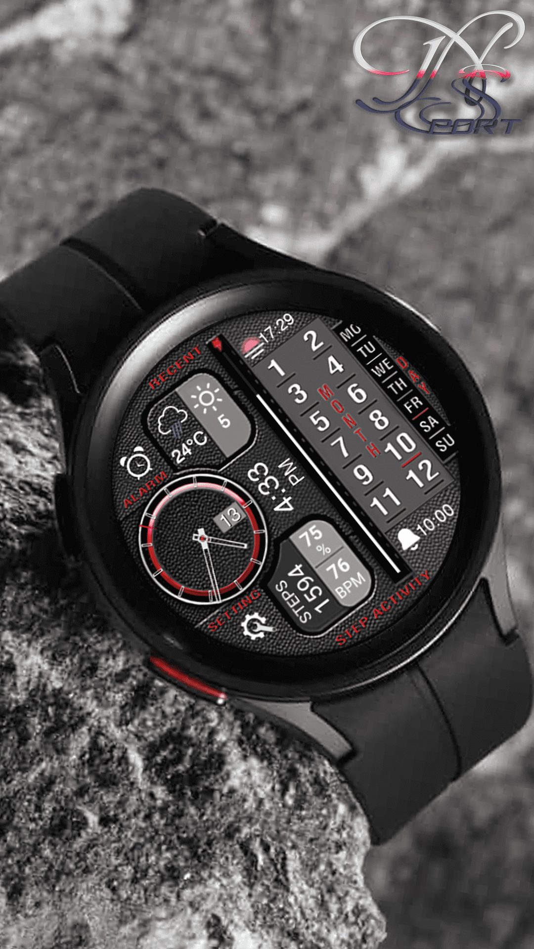 N-SPORT 664 Analog Digital New Release N-SPORT Watch Face - N-SPORT WATCH FACE