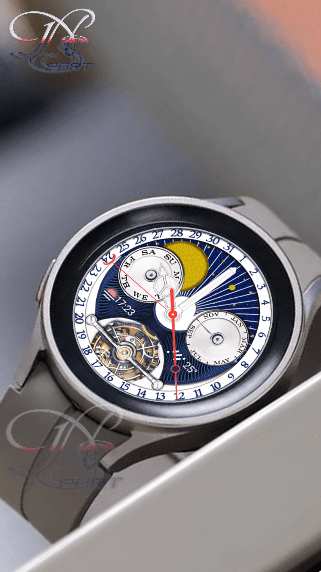 N-SPORT652]Moonphase LightClock N-SPORT Watch Face - N-SPORT WATCH FACE