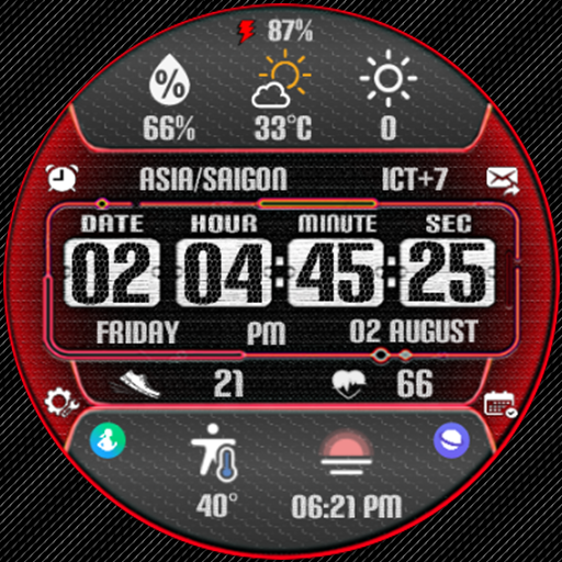 N-SPORT 319 Real-time Weather Luxury Digital Watch Face for Samsung & Wear OS