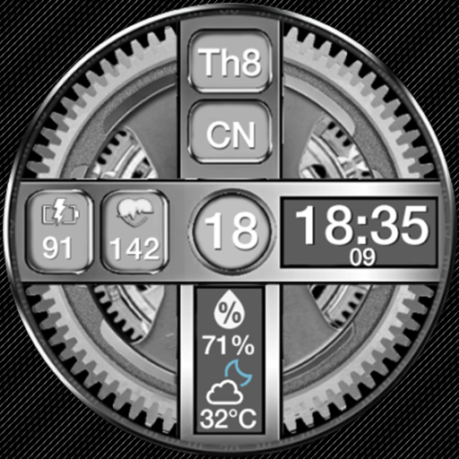N-SPORT 602 Real-time Weather Luxury Digital Watch Face for Samsung & Wear OS