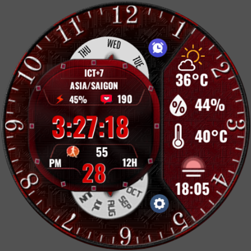 N-SPORT 334 Digital Watch Face for Samsung & Wear OS