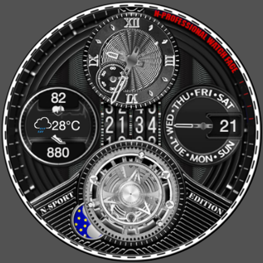 N-SPORT 403 Luxury Hybrid Watch Face for Samsung & Wear OS