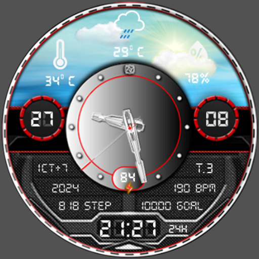 N-SPORT 94 Digital Watch Face for Samsung & Wear OS