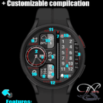 N-SPORT 664 Real-time Weather Luxury Hybrid Watch Face for Samsung & Wear OS - N-SPORT WATCH FACE