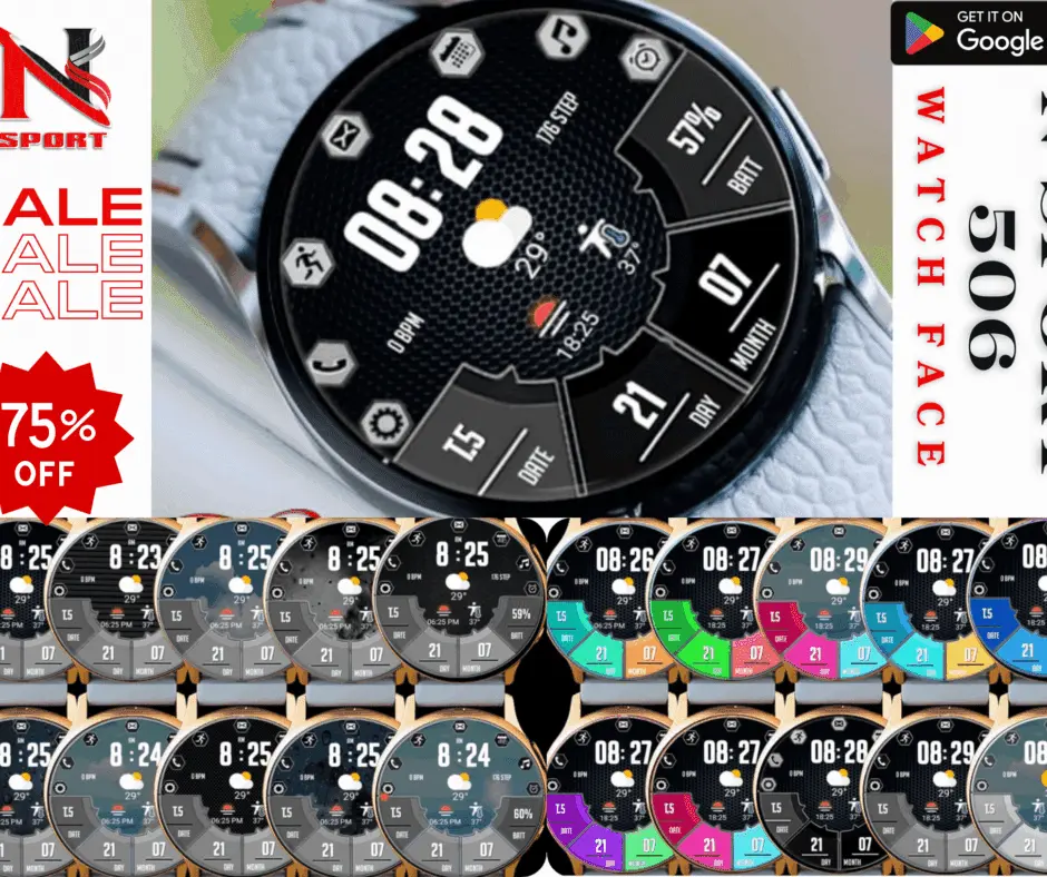Big Sale 70% N-Sport 516 Watch Face For Samsung Galaxy Watch 4/5/6 - N-Sport Watch Face