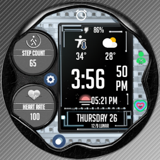 N-SPORT 665 Luxury Digital Watch Face for Samsung & Wear OS