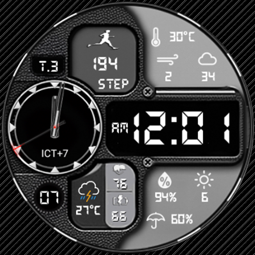 N-SPORT 663 Luxury Hybrid Watch Face for Samsung & Wear OS