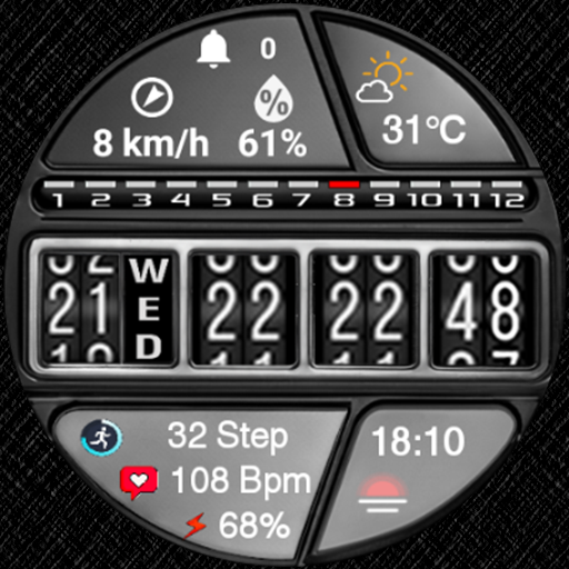 N-SPORT 580 Luxury Digital Watch Face for Samsung & Wear OS