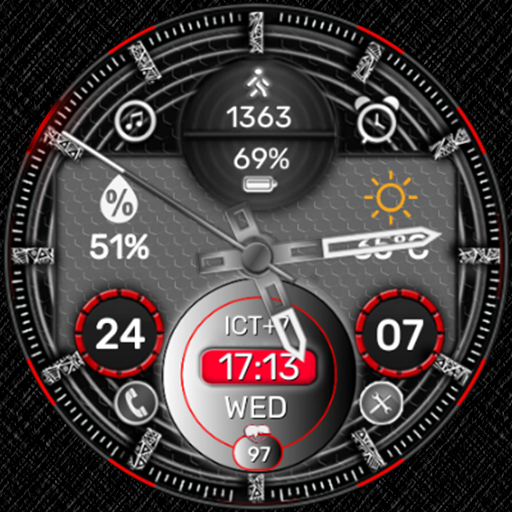 N-SPORT 364 Luxury Digital Watch Face for Samsung & Wear OS