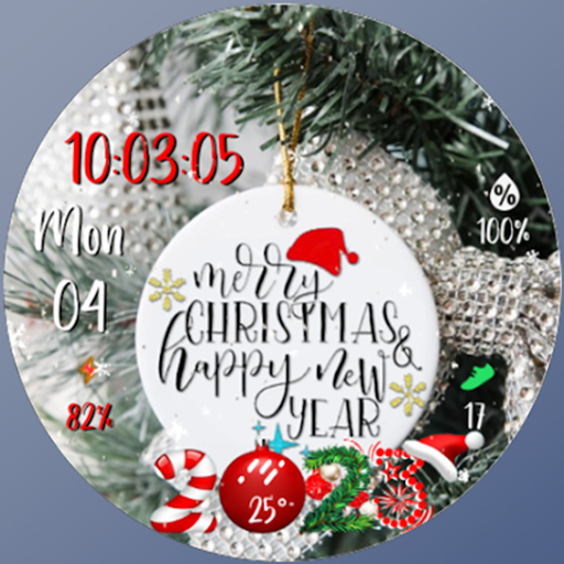 N-SPORT671 Christmas Seasonal Watch Face for Samsung & Wear OS