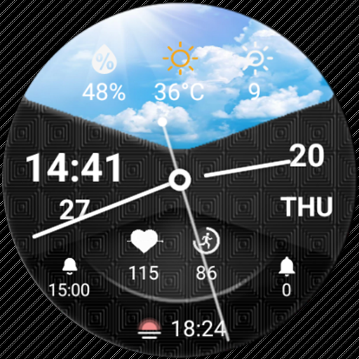 N-SPORT 39 Luxury Hybrid Watch Face for Samsung & Wear OS