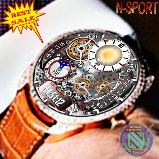 [Tizenos][N-Sport227] Weather Super Mechanical Moonphase Dualclock - N-Sport Watch Face