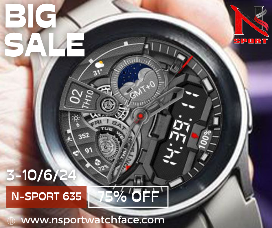 Big Sale 75% N-Sport 635 Watch Face For Samsung Galaxy Watch 4/5/6 - N-Sport Watch Face