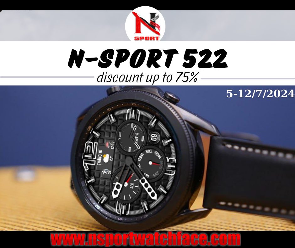 Special Offer⌚️N-Sport522 Watch Face$0.3 Only - N-Sport Watch Face