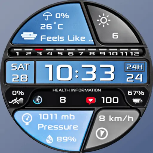 N-SPORT 701 Luxury Digital Watch Face for Samsung & Wear OS - N-SPORT WATCH FACE