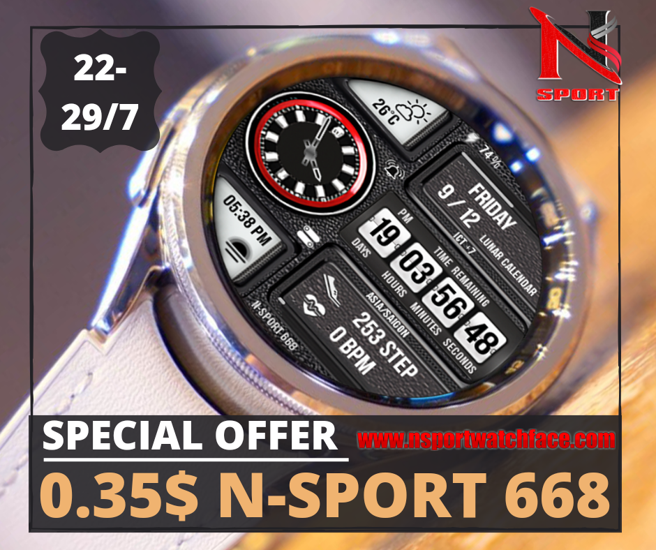 Big Sale 0.35$ N-Sport 651 Watch Face - N-Sport Watch Face