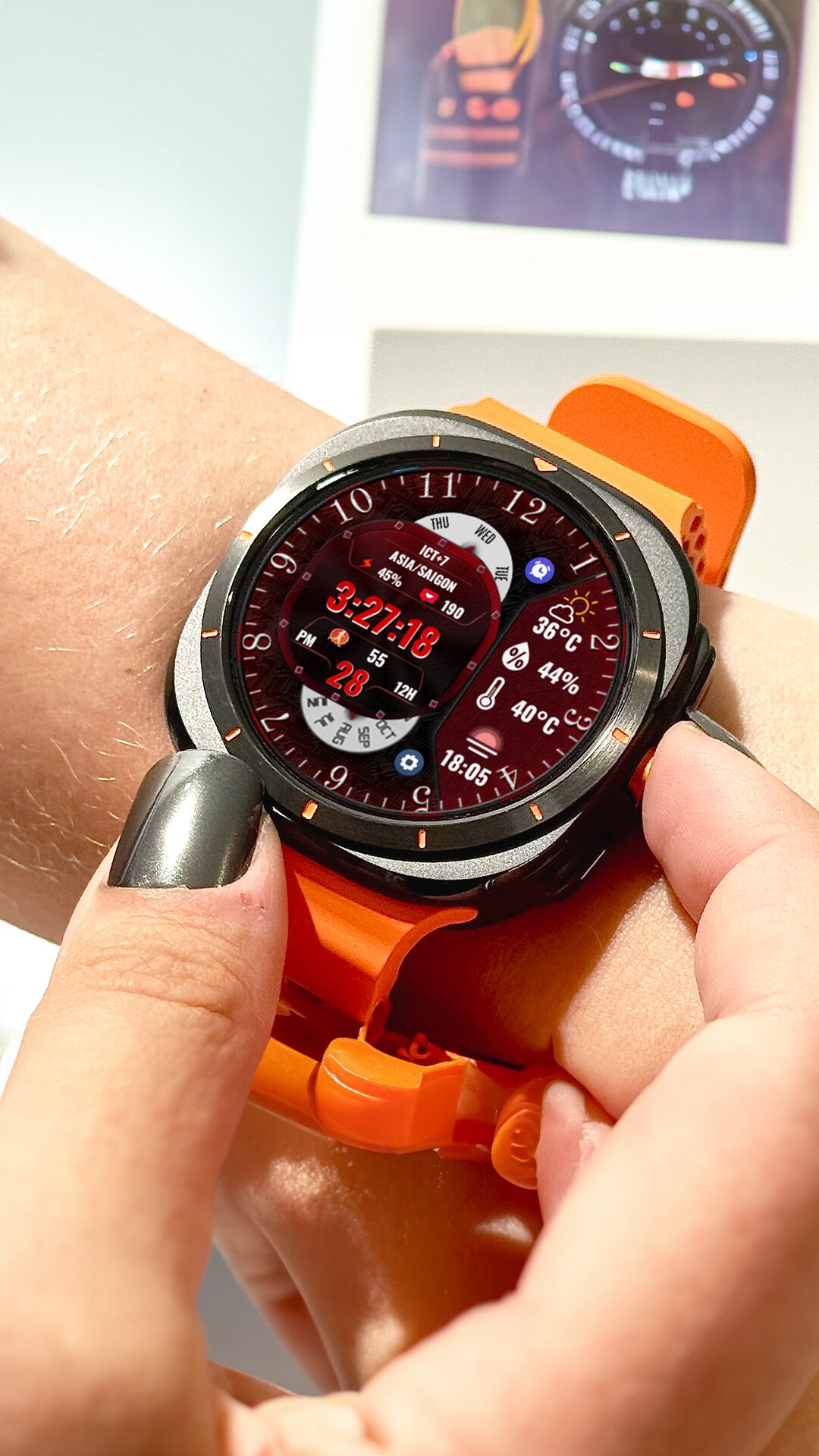 3453453534 Copy 7 N-Sport334 Red Dial Watch Face N-Sport Watch Face N-Sport Watch Face