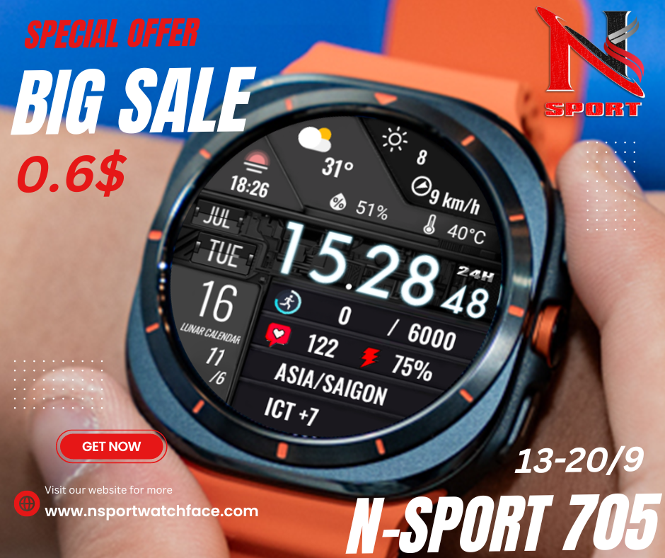 Big Sale 0.6 N Sport705 Watch Face A Stylish And Feature Rich Sports Design At An Unbeatable Price N SPORT Watch Face