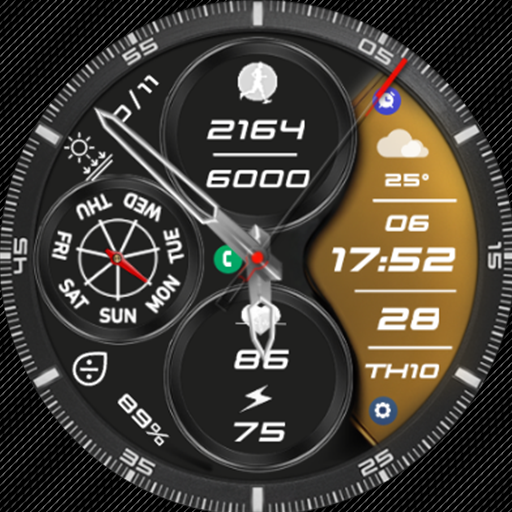 Feature Icon Watch Face 4 Copy N-Sport 709 Luxury Hybrid Watch Face For Samsung &Amp; Wear Os N-Sport Watch Face