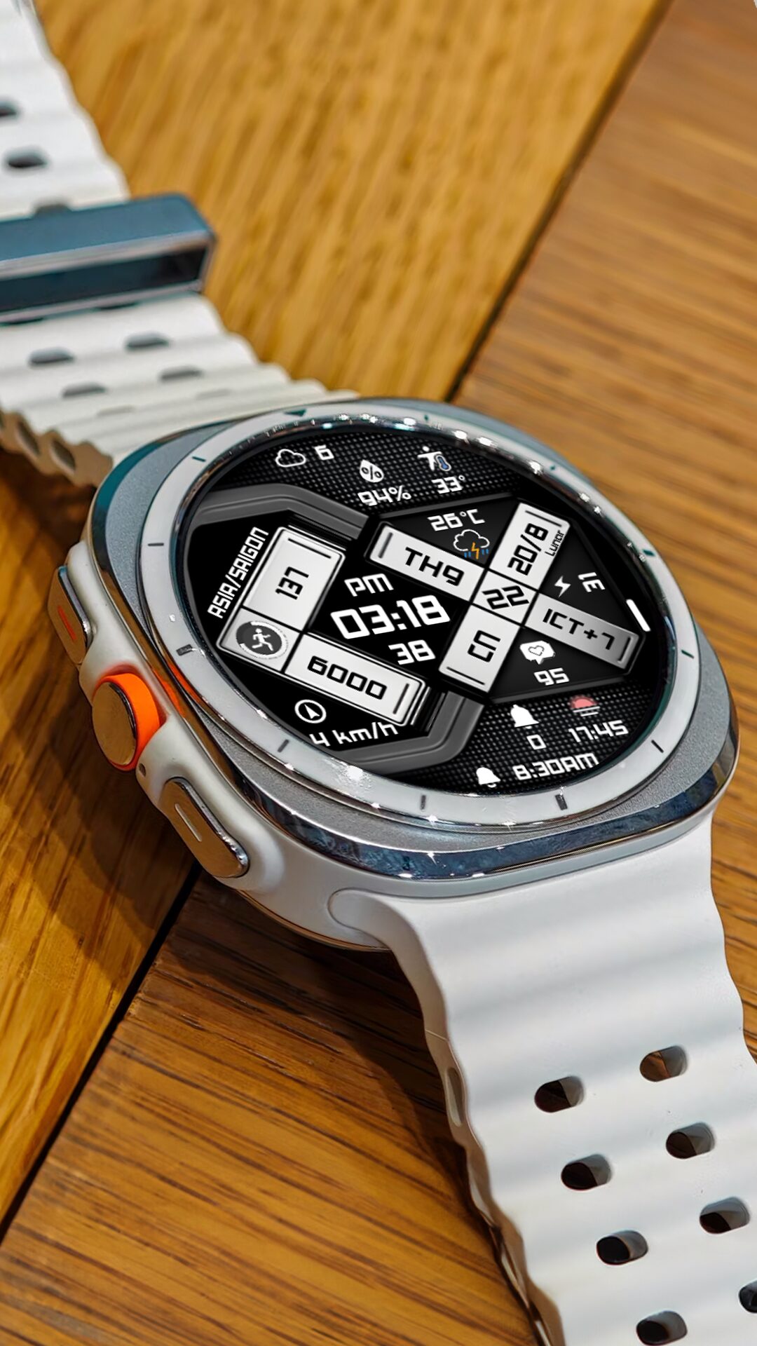 N-SPORT708 X Black White Watch Face - N-SPORT WATCH FACE