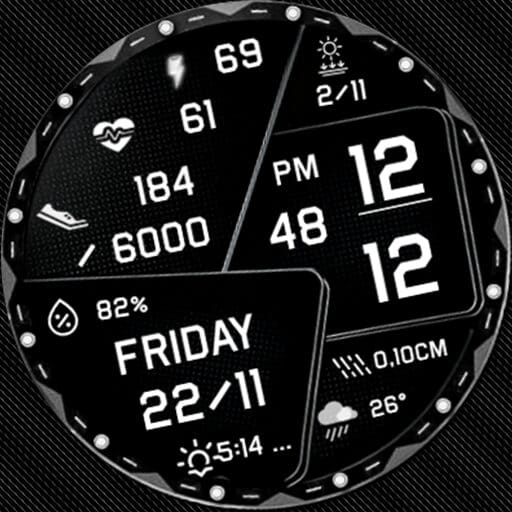 N-SPORT 717 Luxury Digital Watch Face for Samsung & Wear OS