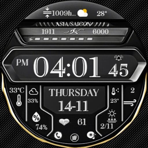N-SPORT 714 Luxury Digital Watch Face for Samsung & Wear OS
