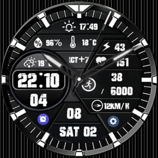 N-SPORT 727 Luxury Hybrid Watch Face for Samsung & Wear OS