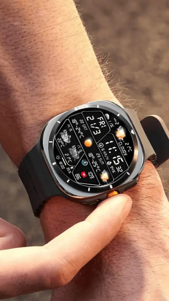 7 N-Sport Watch Faces Optimized For Wear Os 6 — Battery Friendly And Stunning N-Sport Watch Face N-Sport735 Weather Digital Watch Face - N-Sport Watch Face