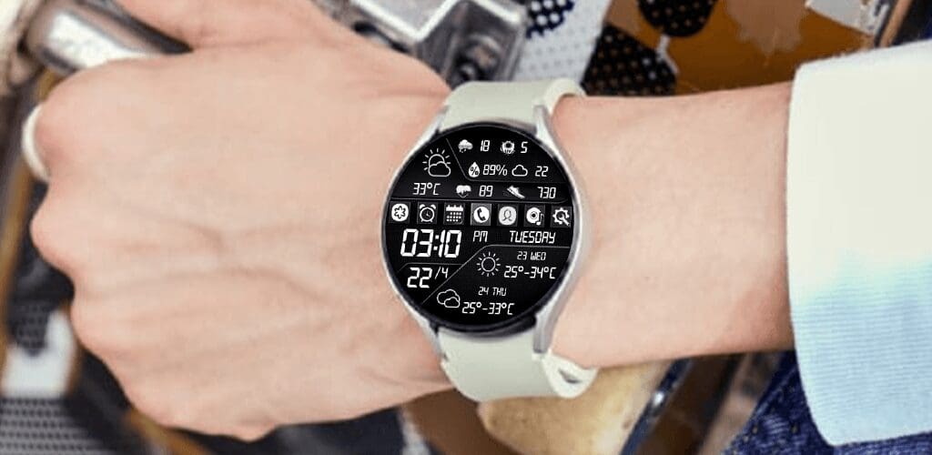 N-SPORT 739 Real-time Weather Luxury Digital Watch Face for Samsung & Wear OS final showcase
