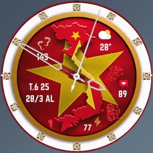 N-SPORT 11 Seasonal Vietnam Luxury Digital Watch Face for Samsung & Wear OS