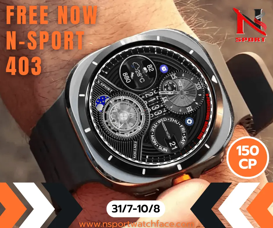 Free 150 Coupons – N-Sport403 Digital Analog Watch Face (From July 31 – August 10) - N-Sport Watch Face