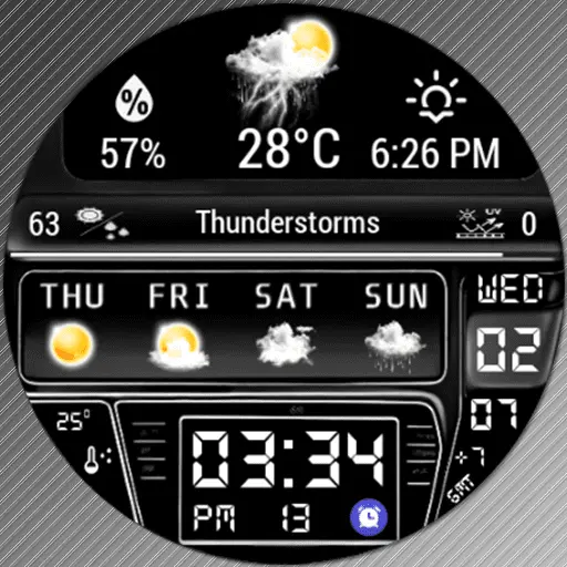 Feature Icon Watch Face 2 1 N-Sport 755 Real-Time Weather Luxury Digital Watch Face For Samsung &Amp; Wear Os N-Sport Watch Face