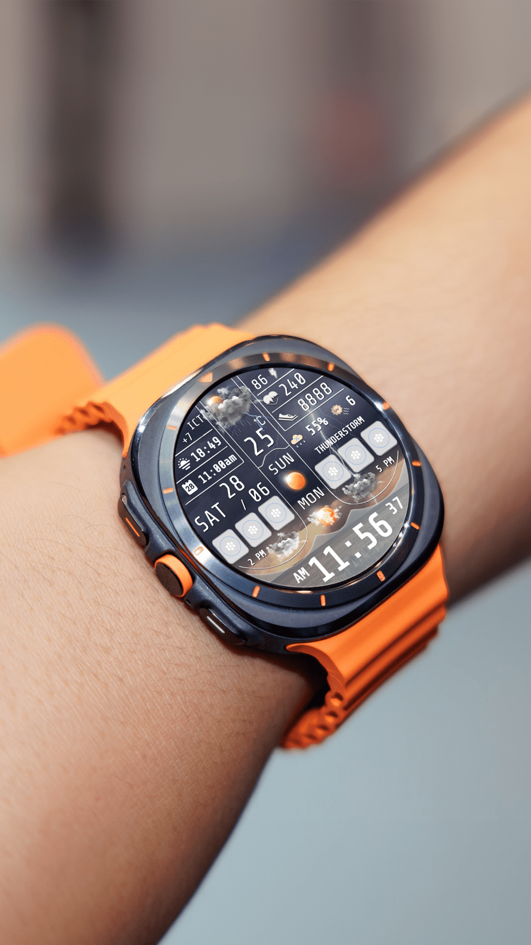 N-SPORT 754 Real-time Weather Luxury Digital Watch Face for Samsung & Wear OS feature image