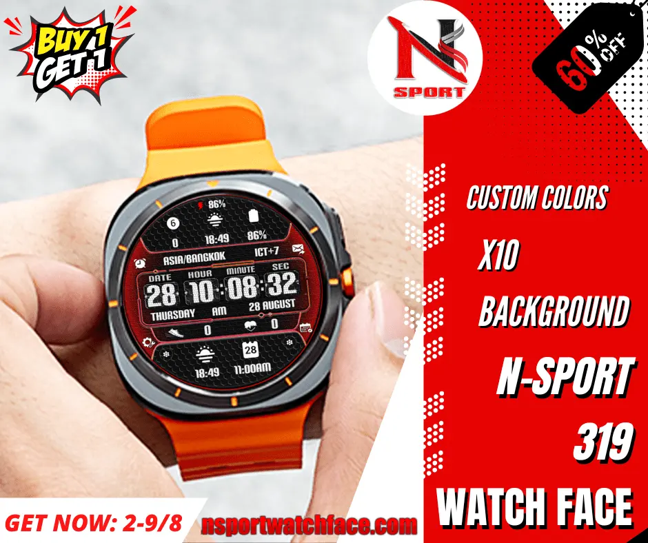 60% Off – N-Sport319 Digital Color Watch Face (From August 2–9) - N-Sport Watch Face