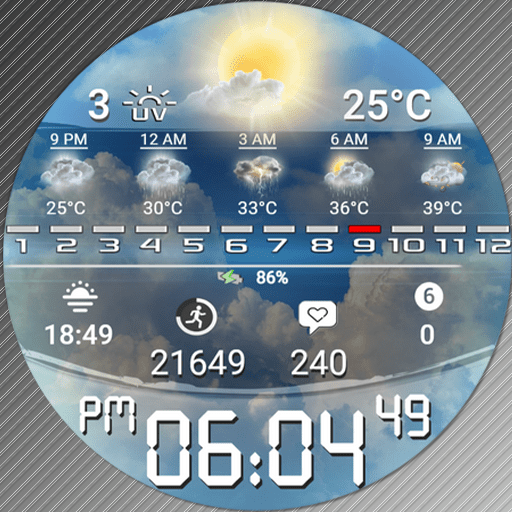 N-SPORT 760 Real-time Weather Luxury Digital Watch Face for Samsung & Wear OS