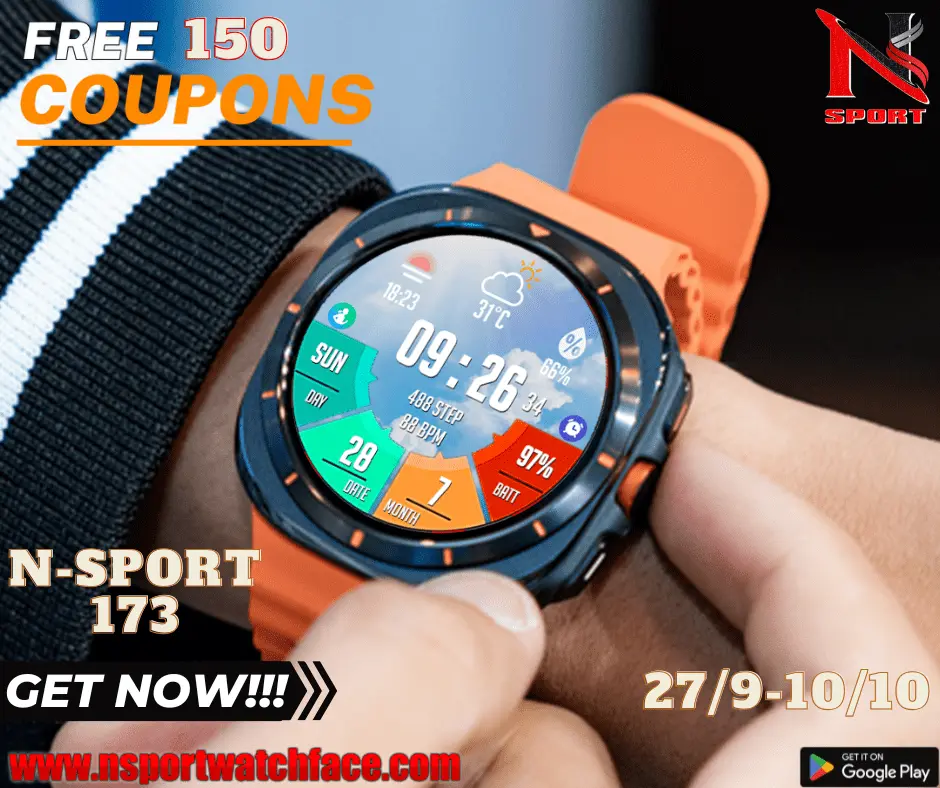 Grab A Free Coupon For The N-Sport173 High Digital N-Sport Watch Face - N-Sport Watch Face