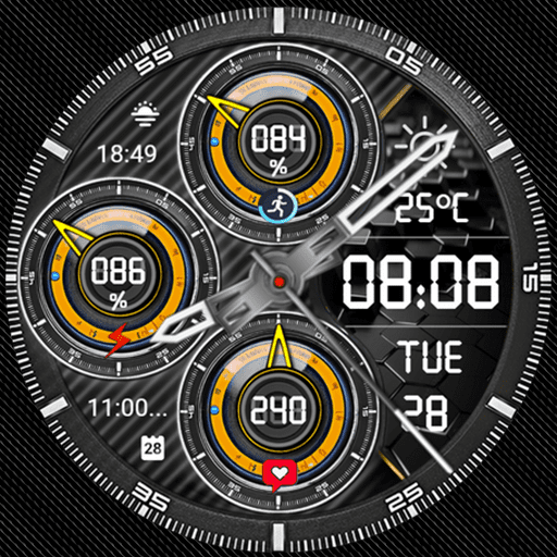 N-SPORT 767 Real-time Weather Luxury Hybrid Watch Face for Samsung & Wear OS