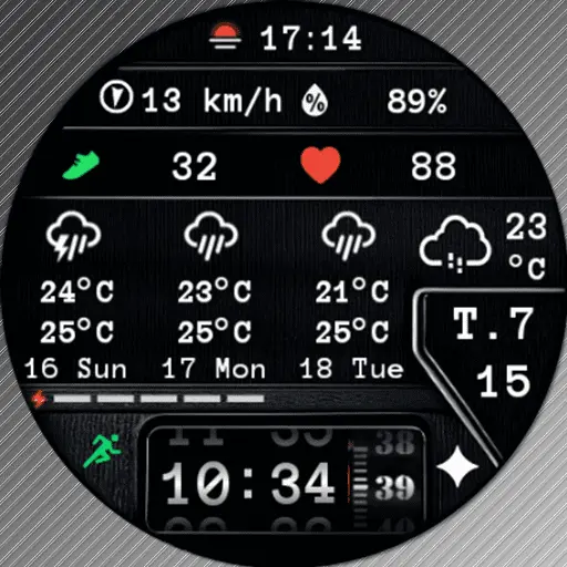 Feature Icon Watch Face 2 N-Sport 775 Real-Time Weather Luxury Digital Watch Face For Samsung &Amp; Wear Os N-Sport Watch Face