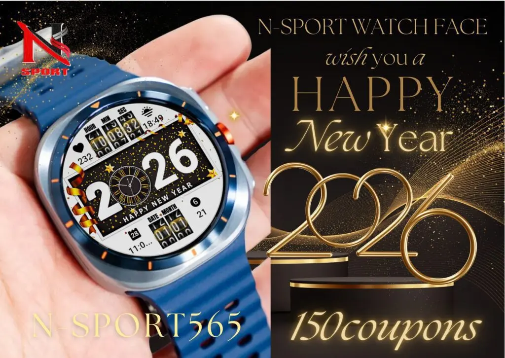 N-Sport565 Watch Face: Free 150 Coupon For New Year'S Celebration (30/12-8/1/2026) N-Sport Watch Face N-Sport565 Watch Face: Free 150 Coupon For New Year’S Celebration (30/12-8/1/2026) - N-Sport Watch Face