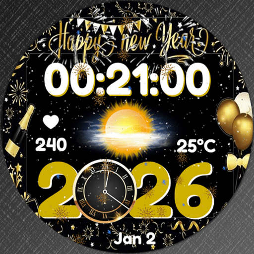N-SPORT 781 Real-time Weather Luxury Hybrid Watch Face for Samsung & Wear OS