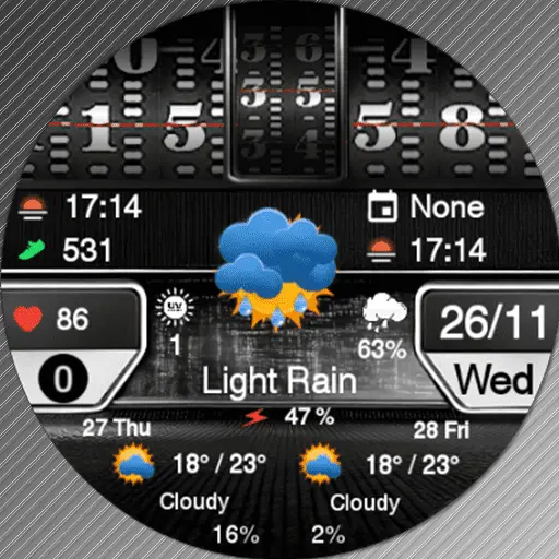 N-SPORT 772 Real-time Weather Luxury Digital Watch Face for Samsung & Wear OS