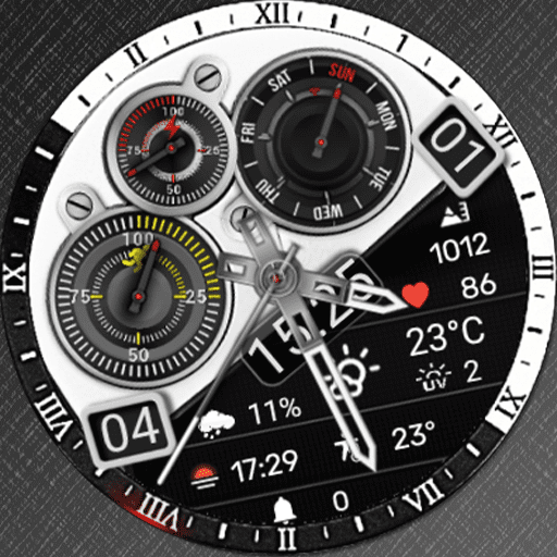 N-SPORT 776 Real-time Weather Luxury Hybrid Watch Face for Samsung & Wear OS