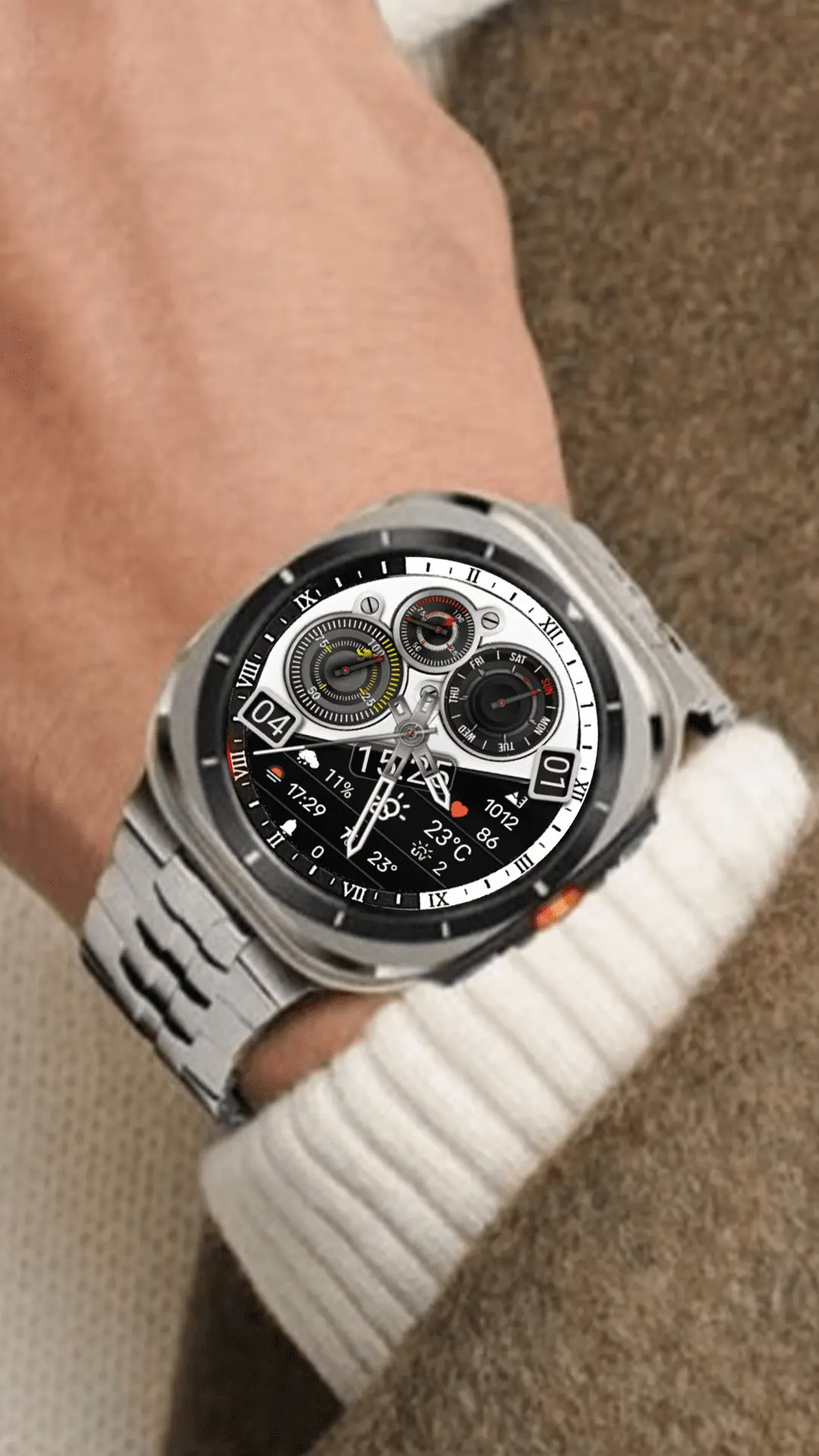 N-Sport 776 Classic Wearos Watch Face Review: Luxury For Samsung Watch Ultra N-Sport Watch Face N-Sport 776 Classic Wearos Watch Face N-Sport Watch Face Samsung Watch Ultra, 8,7,6,5,4 Classic View 3