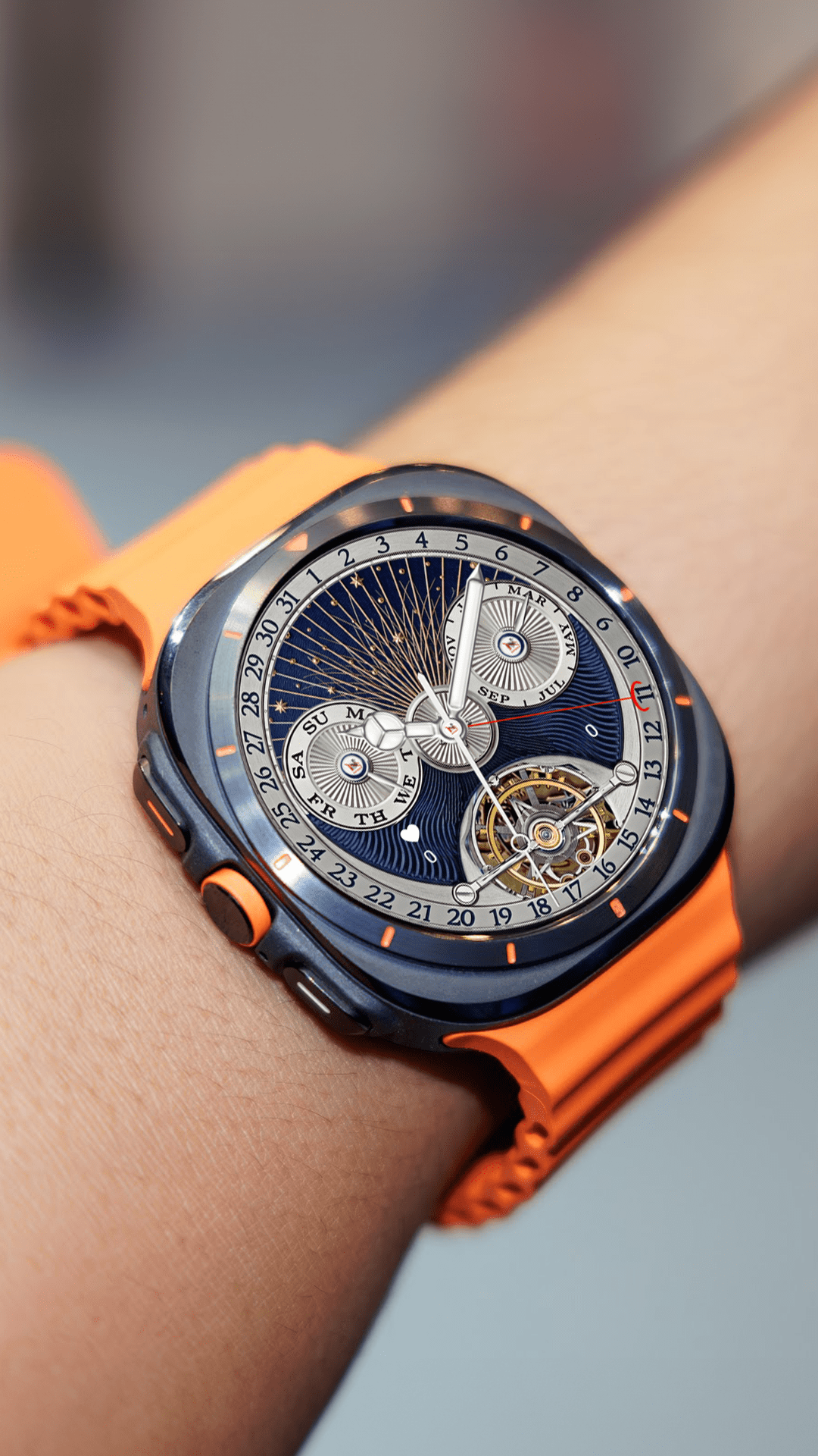 N-SPORT 652 Real-time Weather Luxury Tourbillon Mechanical Classic Analog Watch Face for Samsung & Wear OS feature image