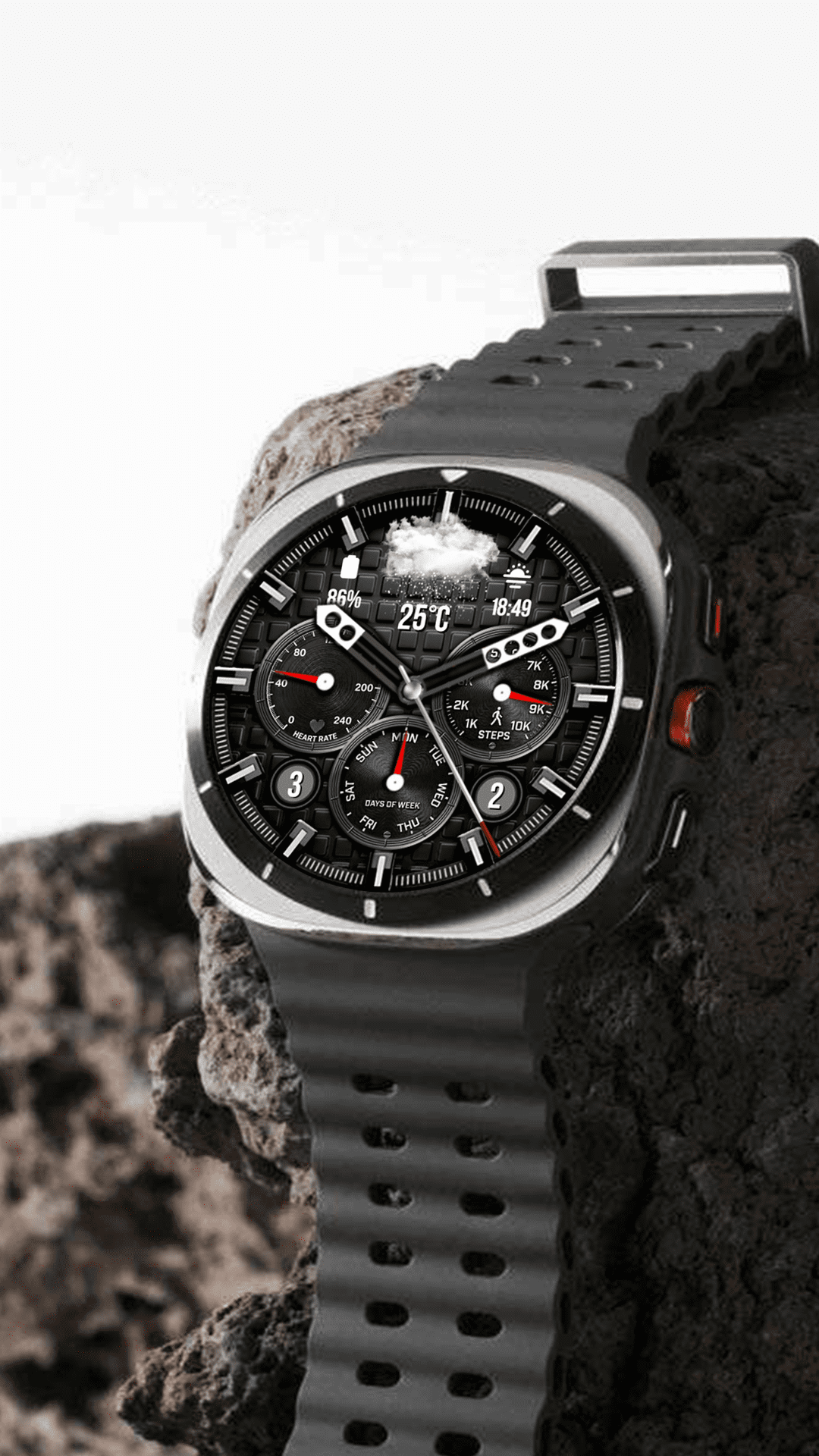 N-SPORT 522 Real-time Weather Luxury Classic Analog Watch Face for Samsung & Wear OS final showcase