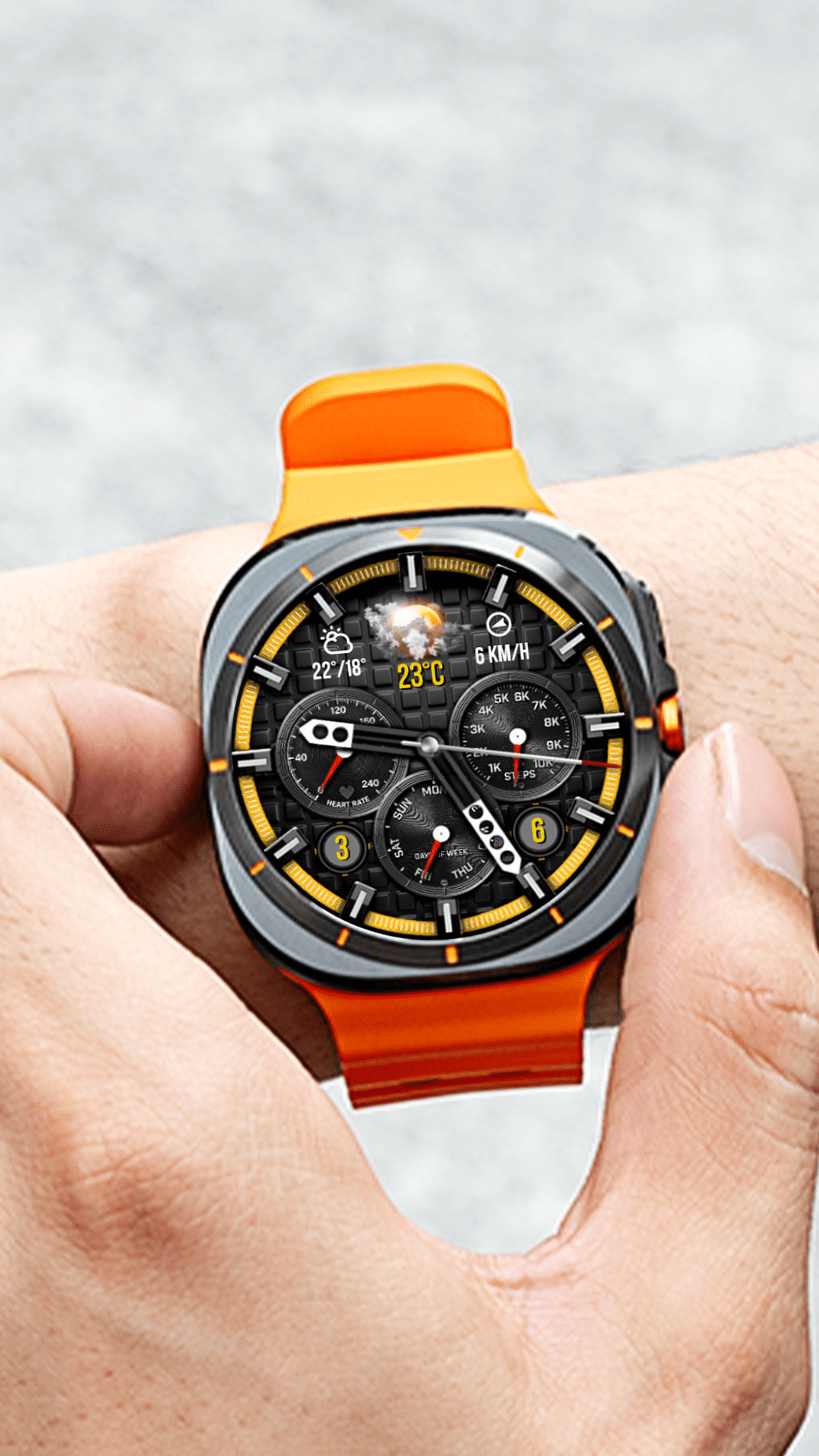 N-SPORT 522 Real-time Weather Luxury Classic Analog Watch Face for Samsung & Wear OS feature image
